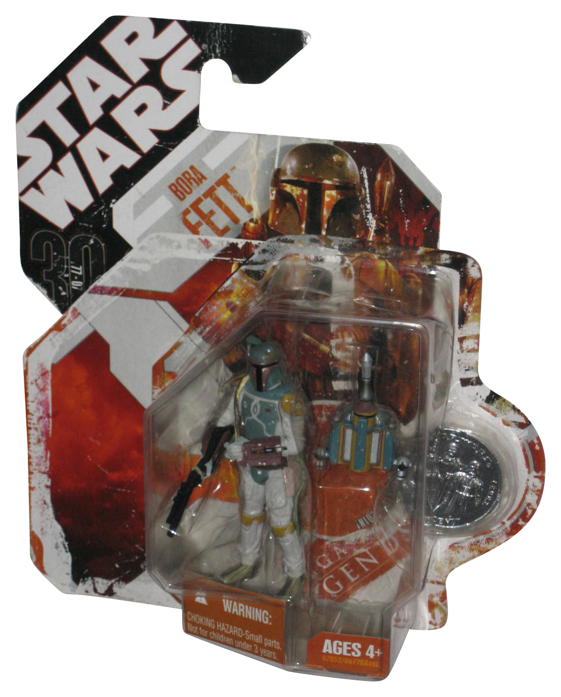 Star Wars 30th Anniversary Saga Legends (2007) Boba Fett Figure w/ Silver Coin