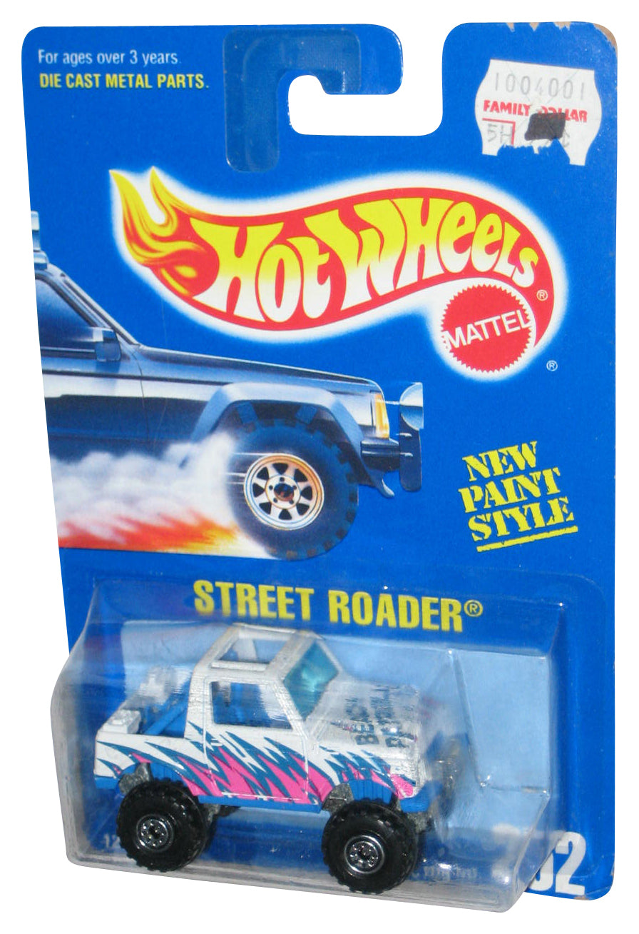 Hot Wheels New Paint Style (1991) White Street Roader Car Toy #252 - (Corner Wear)