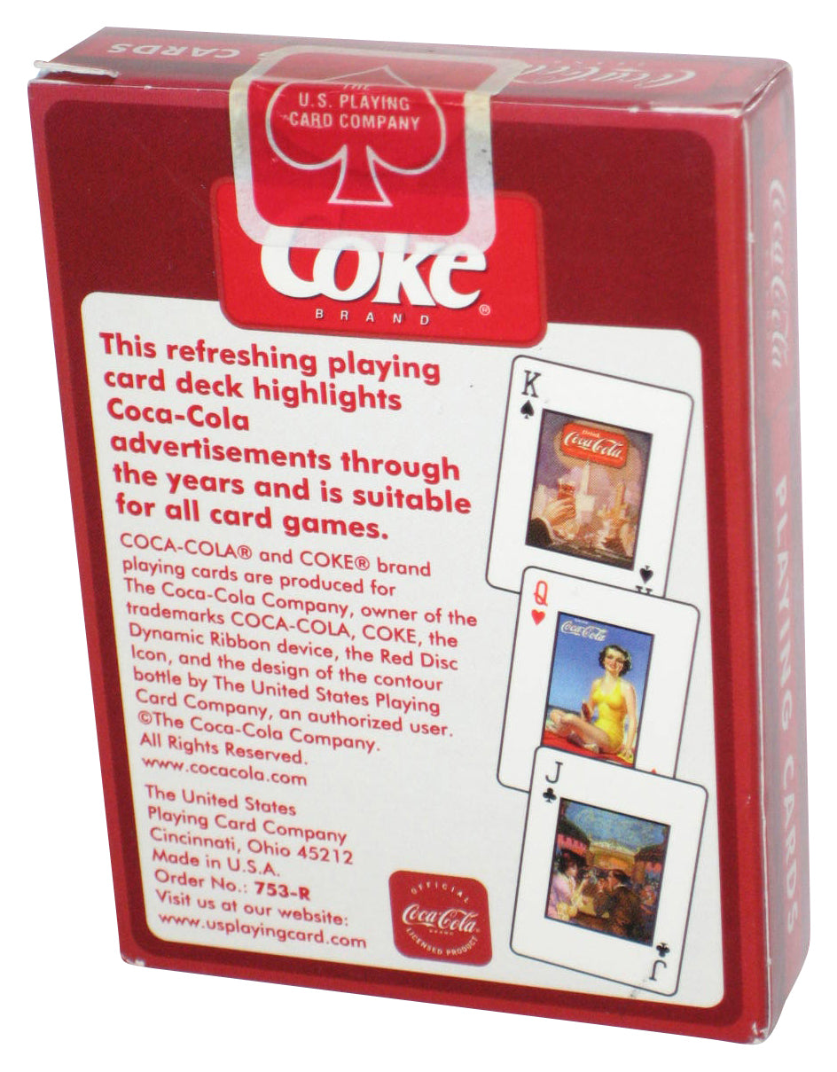 Coca-Cola Coke Brand Visit Our Fountain Poker Playing Cards