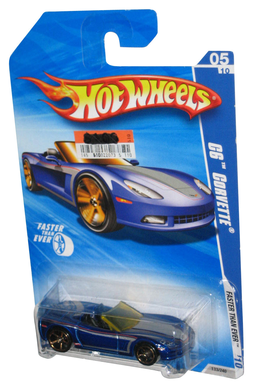 Hot Wheels Faster Than Ever '10 Blue C6 Corvette Car 133/240