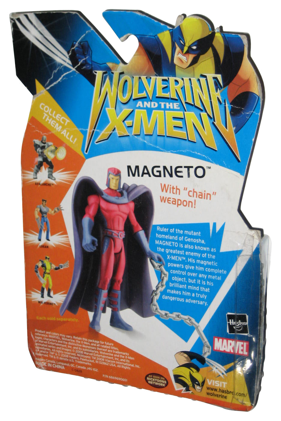 Marvel Comics X-Men & Wolverine Magneto Animated Cartoon (2008) Hasbro Action Figure