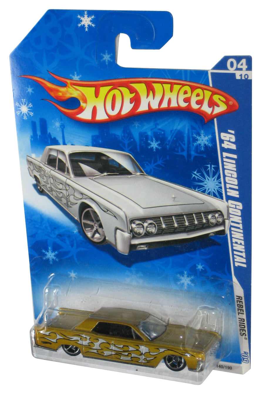 Hot Wheels Rebel Rides '64 Lincoln Continental Gold Toy Car 140/190 - (Snowflake Card)