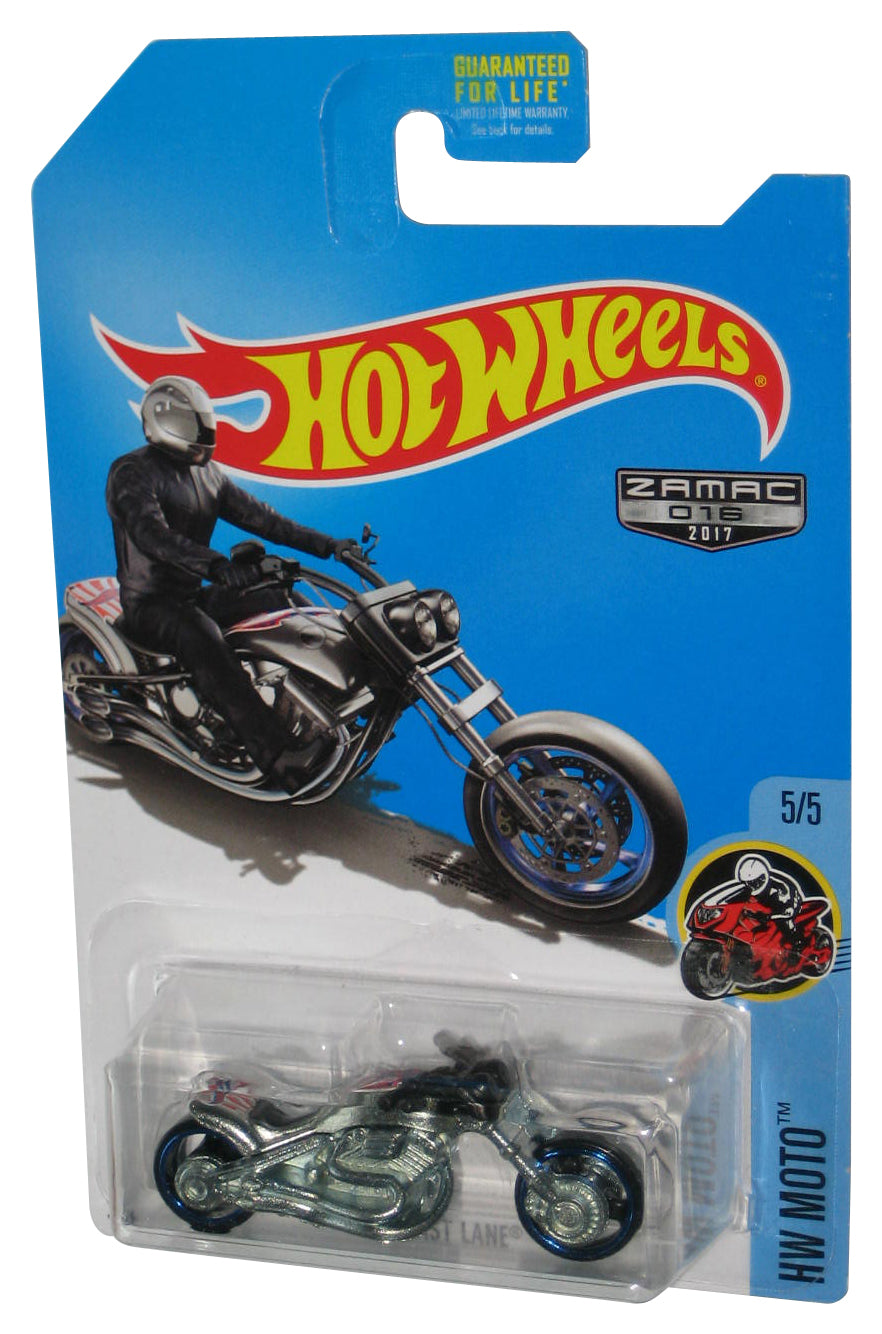 Hot Wheels HW Moto (2017) Blast Lane Silver Zamac 016 Motorcycle Bike Toy 5/5