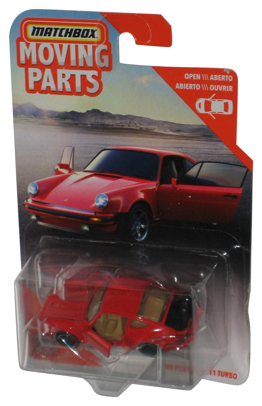 Matchbox Red '80 Porsche 911 Turbo (2019) Moving Parts Metal Toy Car - (Small Dent)