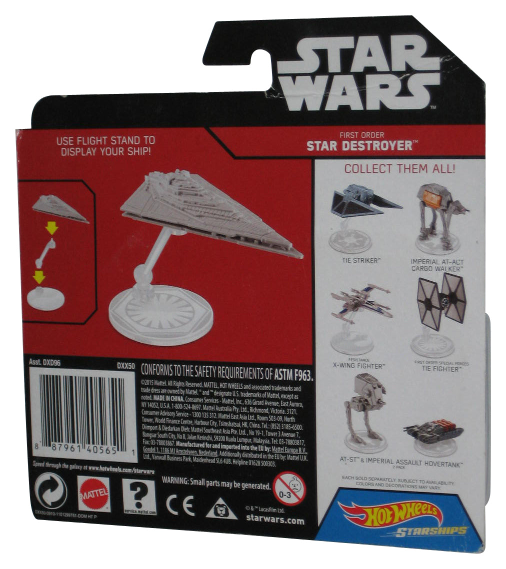 Star Wars Hot Wheels (2015) First Order Star Destroyer Starships Vehicle Toy - (Creased Card)