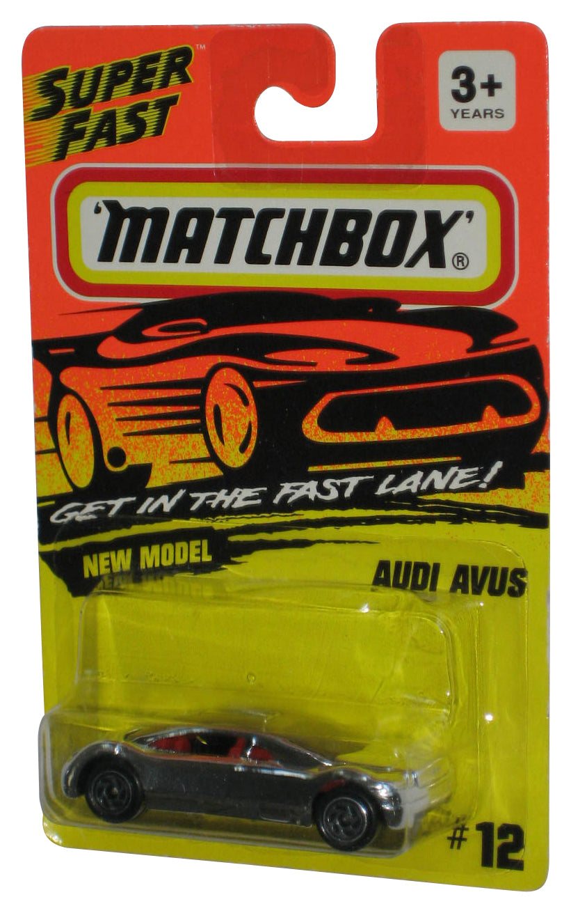 Matchbox Get In The Super Fast Lane (1994) New Model Audi Avus Silver Toy Car #12 - (Plastic Small Dent)
