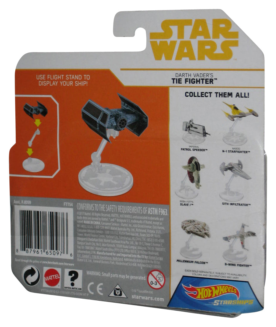 Star Wars Hot Wheels (2017) Darth Vader's TIE Advanced X1 Prototype Starships Toy Vehicle - (Plastic Loose From Card)