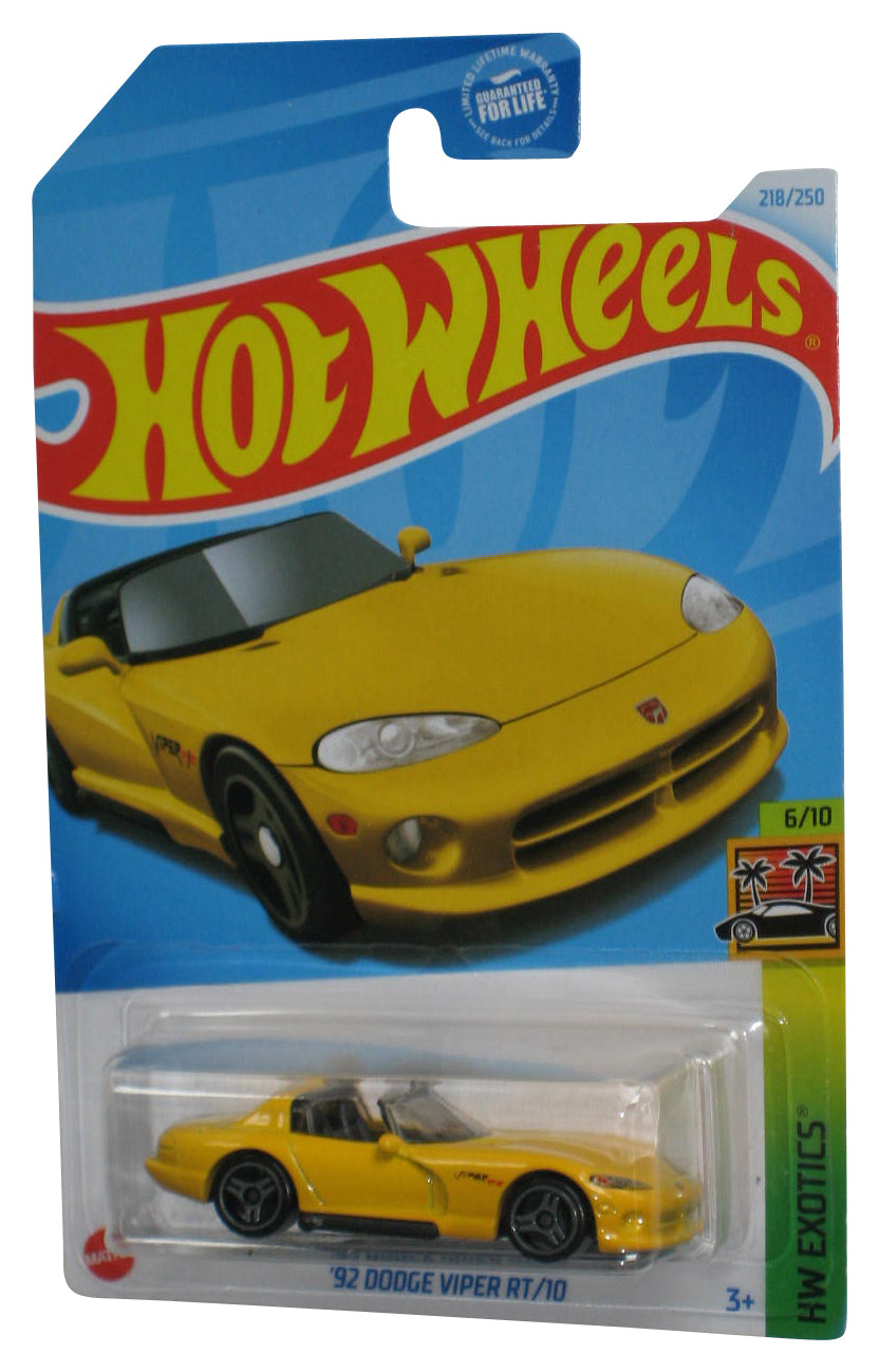 Hot Wheels HW Exotics 6/10 (2021) Yellow '92 Dodge Viper RT/10 Toy Car 218/250