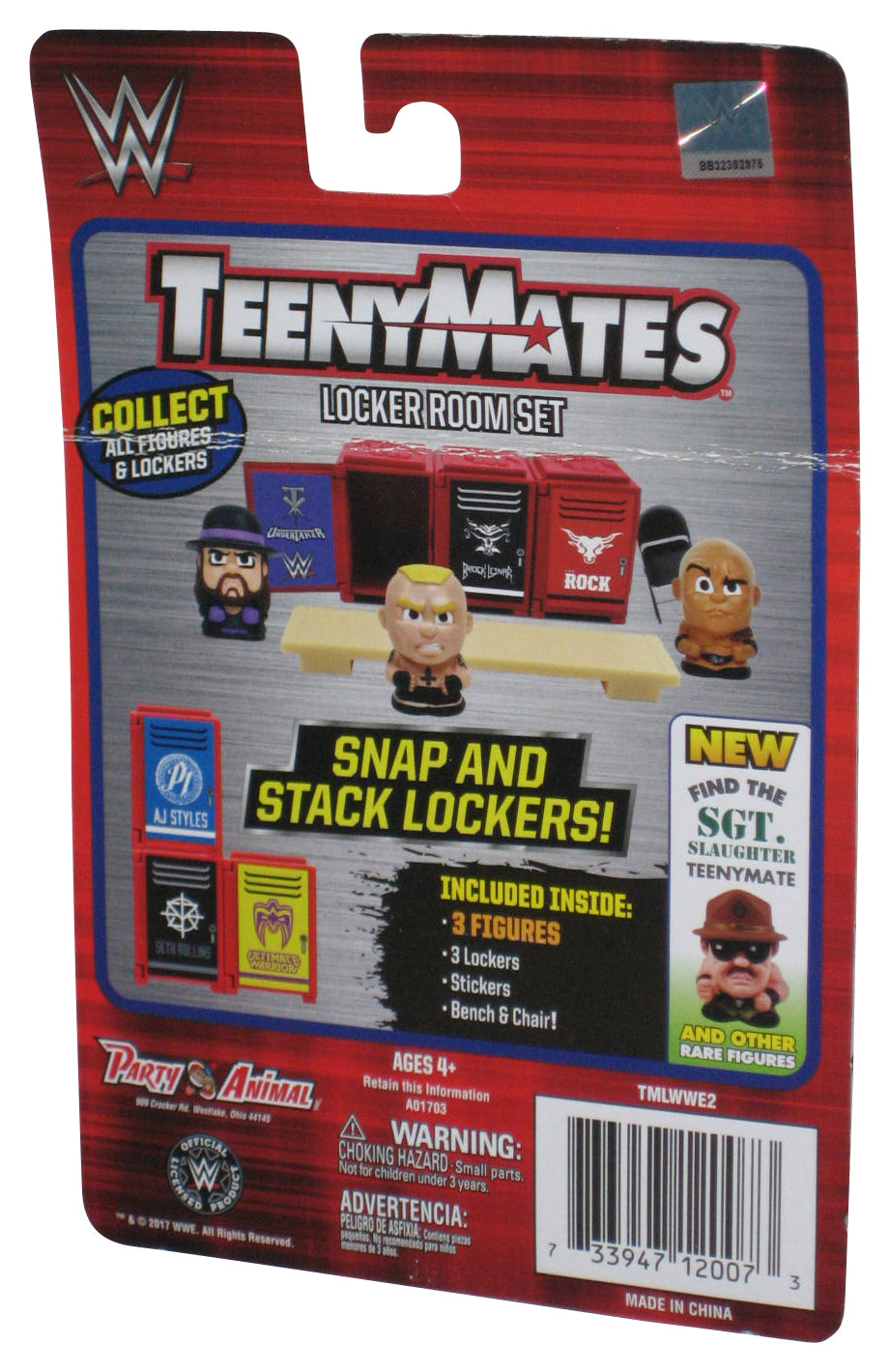 WWE Wrestling TeenyMates (2017) Xavier Woods Locker Room Set Mini Figure Pack