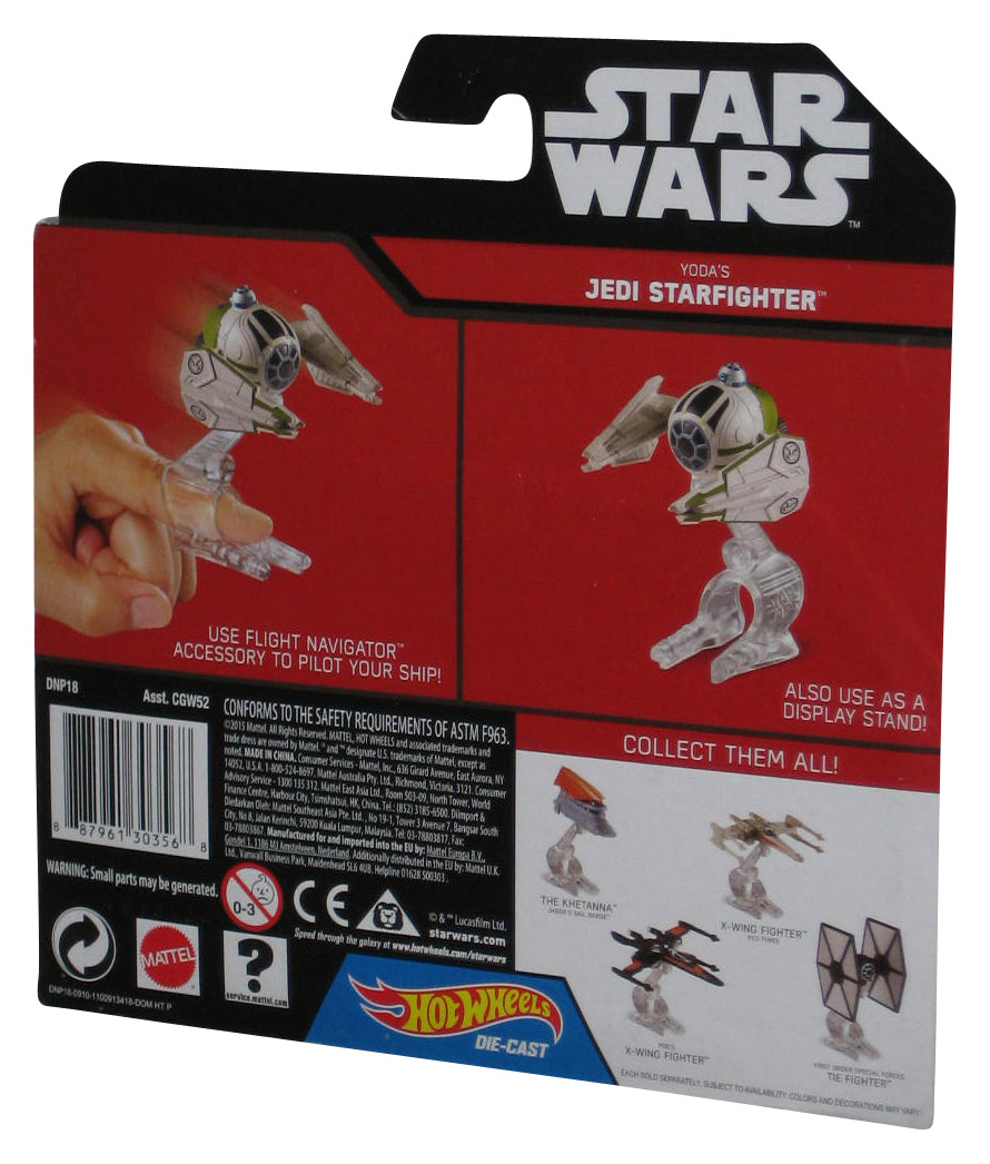 Star Wars Hot Wheels Yoda's Jedi Starfighter (2015) Die Cast Toy Vehicle
