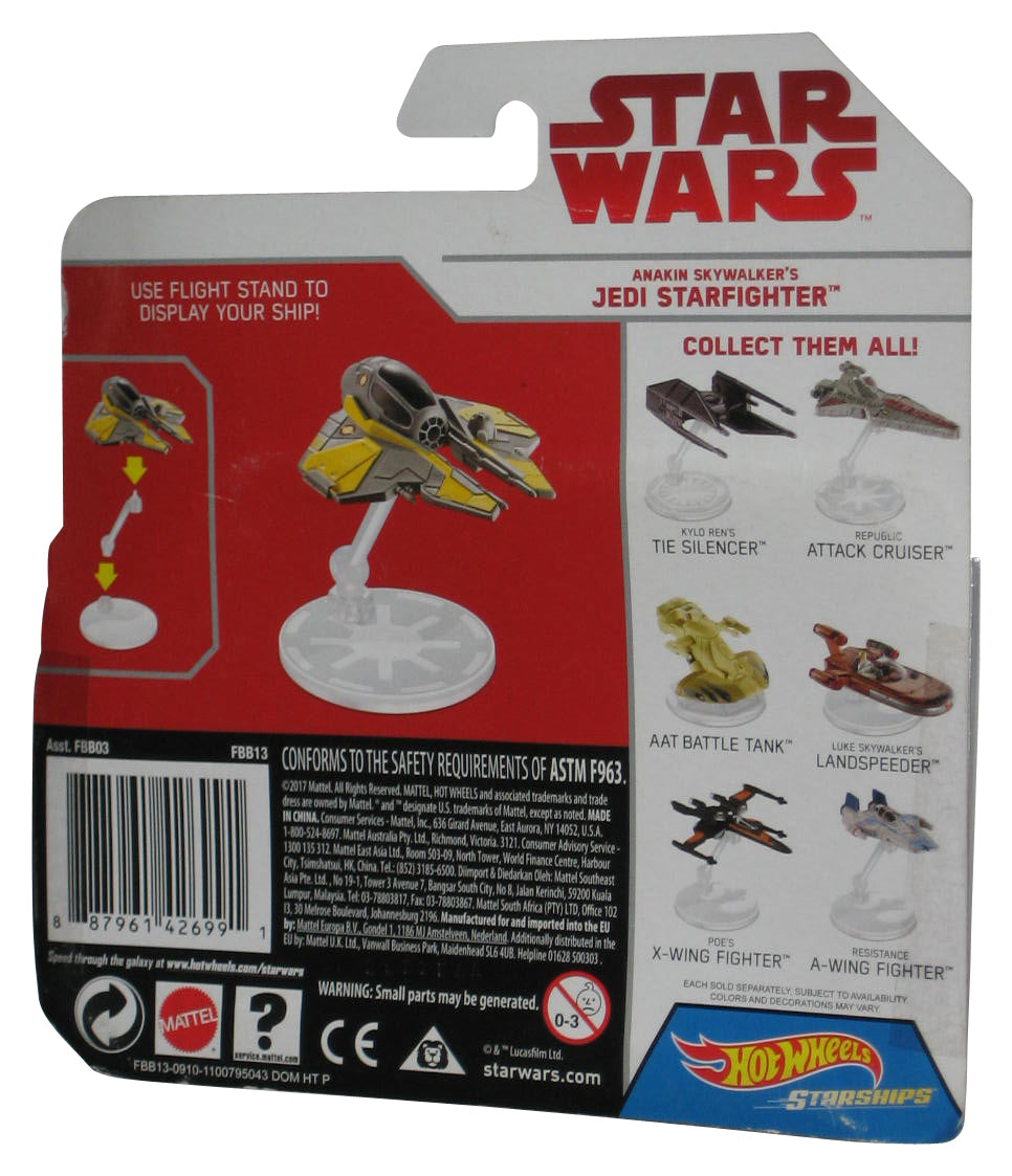 Star Wars Hot Wheels (2017) Anakin Skywalker's Jedi Starfighter Starships Toy - (Minor Shelf Wear)