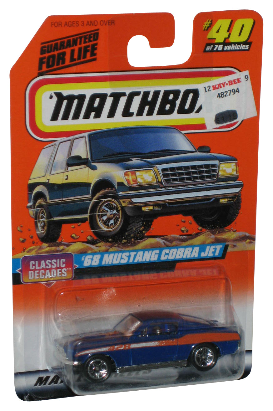 Matchbox Classic Decades (1997) Blue '68 Mustang Cobra Jet Car 40/75