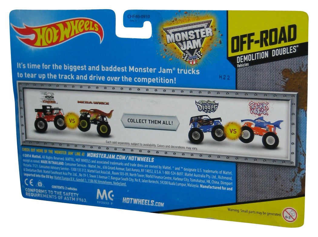 Hot Wheels Monster Jam Off-Road Demolition Doubles (2014) Superman vs Batman Toy Truck 2-Pack