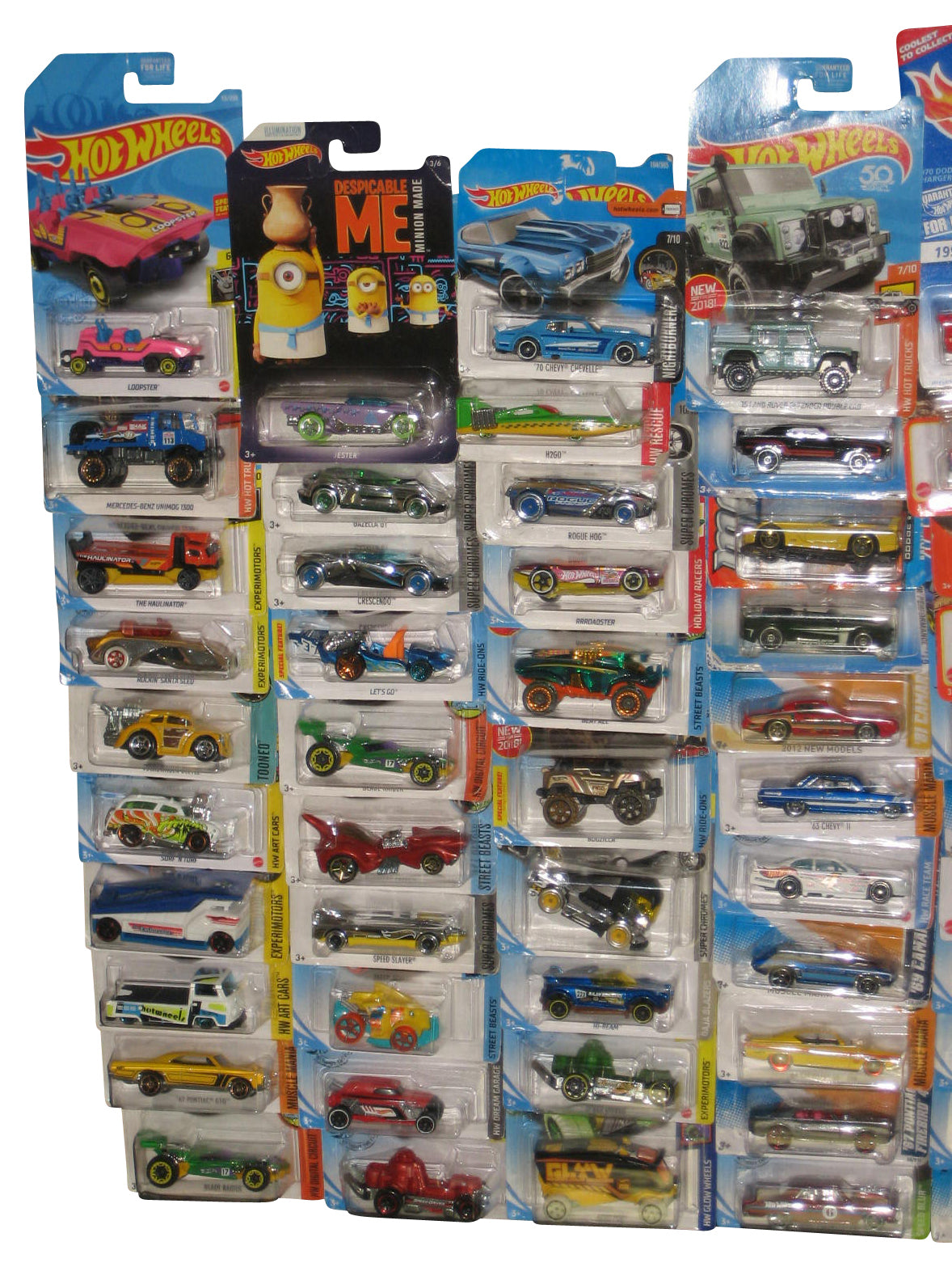 Hot Wheels & Matchbox Mattel Die-Cast Mixed Collection -- (Lot of 74 Toy Cars)