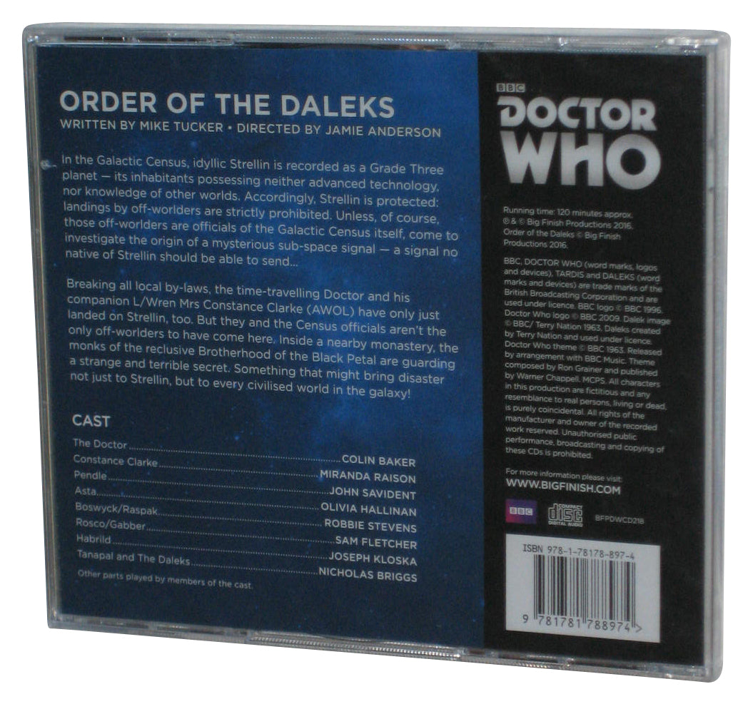 Doctor Who Order of The Daleks (2016) Mike Tucker Audio CD
