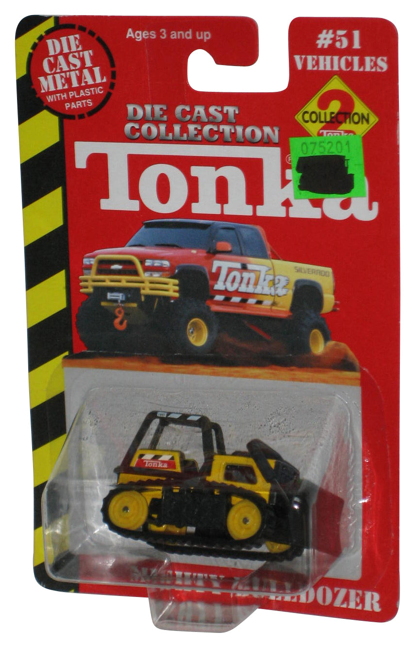 Tonka Die Cast Metal (2000) Maisto Construction Black & Yellow Might Bulldozer Toy #51