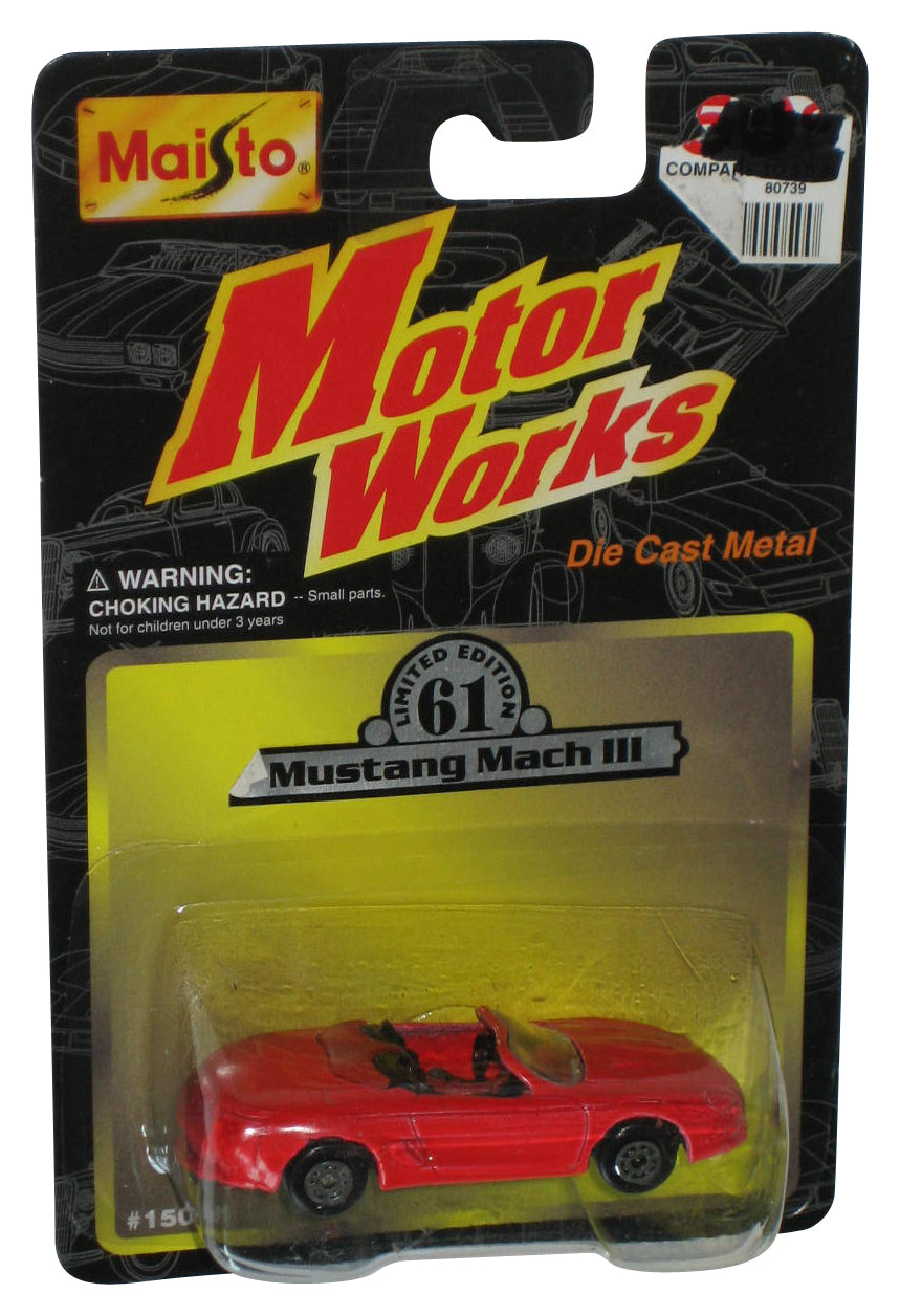 Maisto Motor Works (2000) Red Mustang Mach III Toy Car