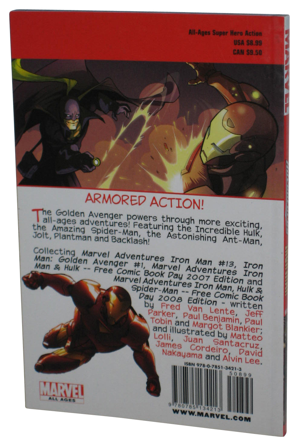 Marvel Adventures Iron Man Armored Avenger (2008) Paperback Book