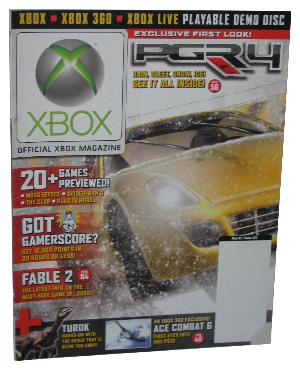 Xbox May 2007 Official Magazine Book Issue #70 - (PGR 4 Cover)