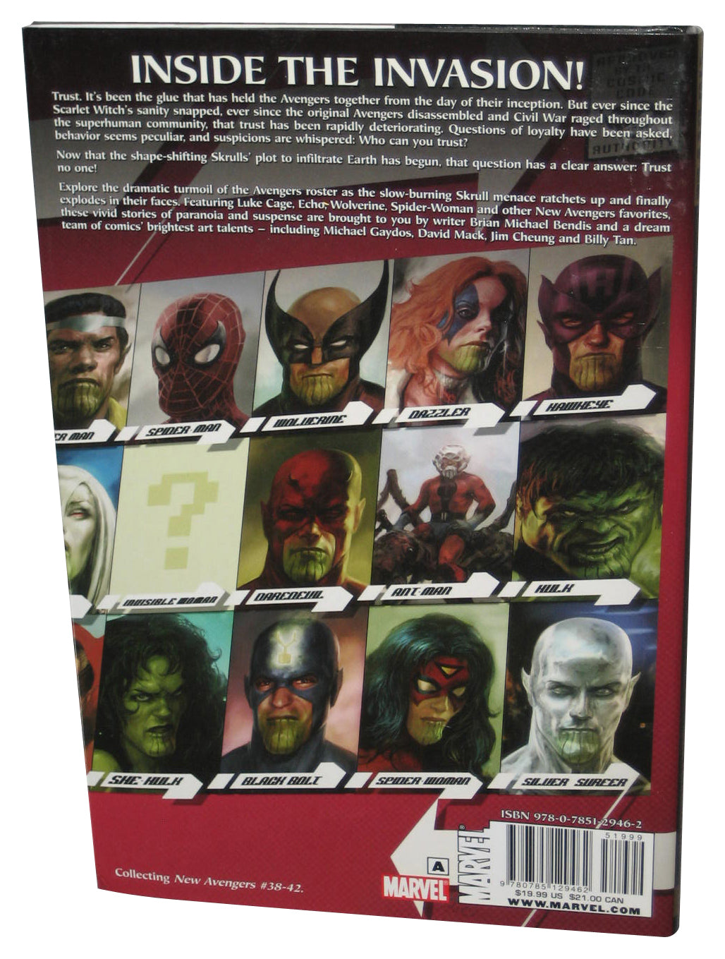 Marvel Comics New Avengers Vol. 8 Secret Invasion (2008) Hardcover Book