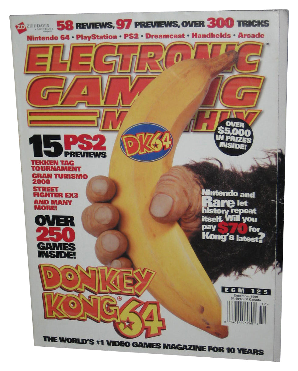 Electronic Gaming Monthly December 1999 Magazine Book - (Donkey Kong 64 Cover)