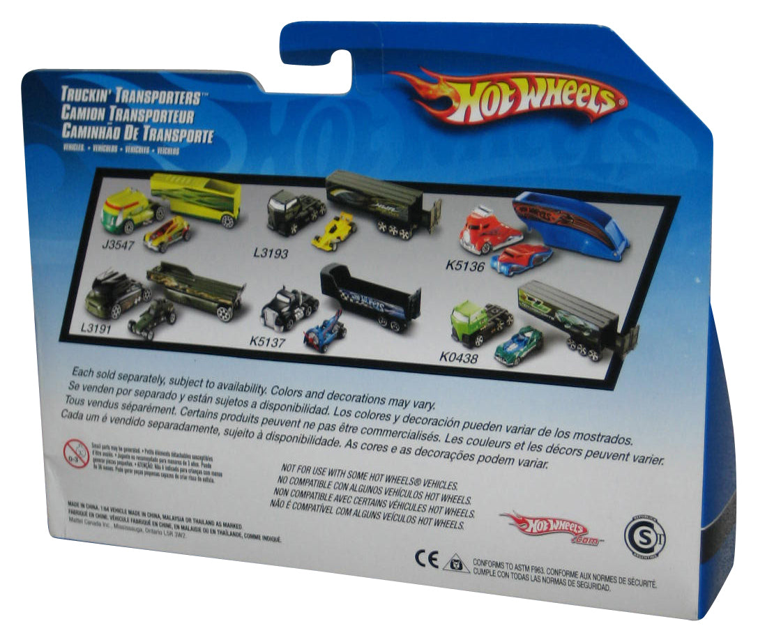 Hot Wheels Truckin' Transporters (2006) Red Choppers Toy Truck w/ Motorcycle Bike