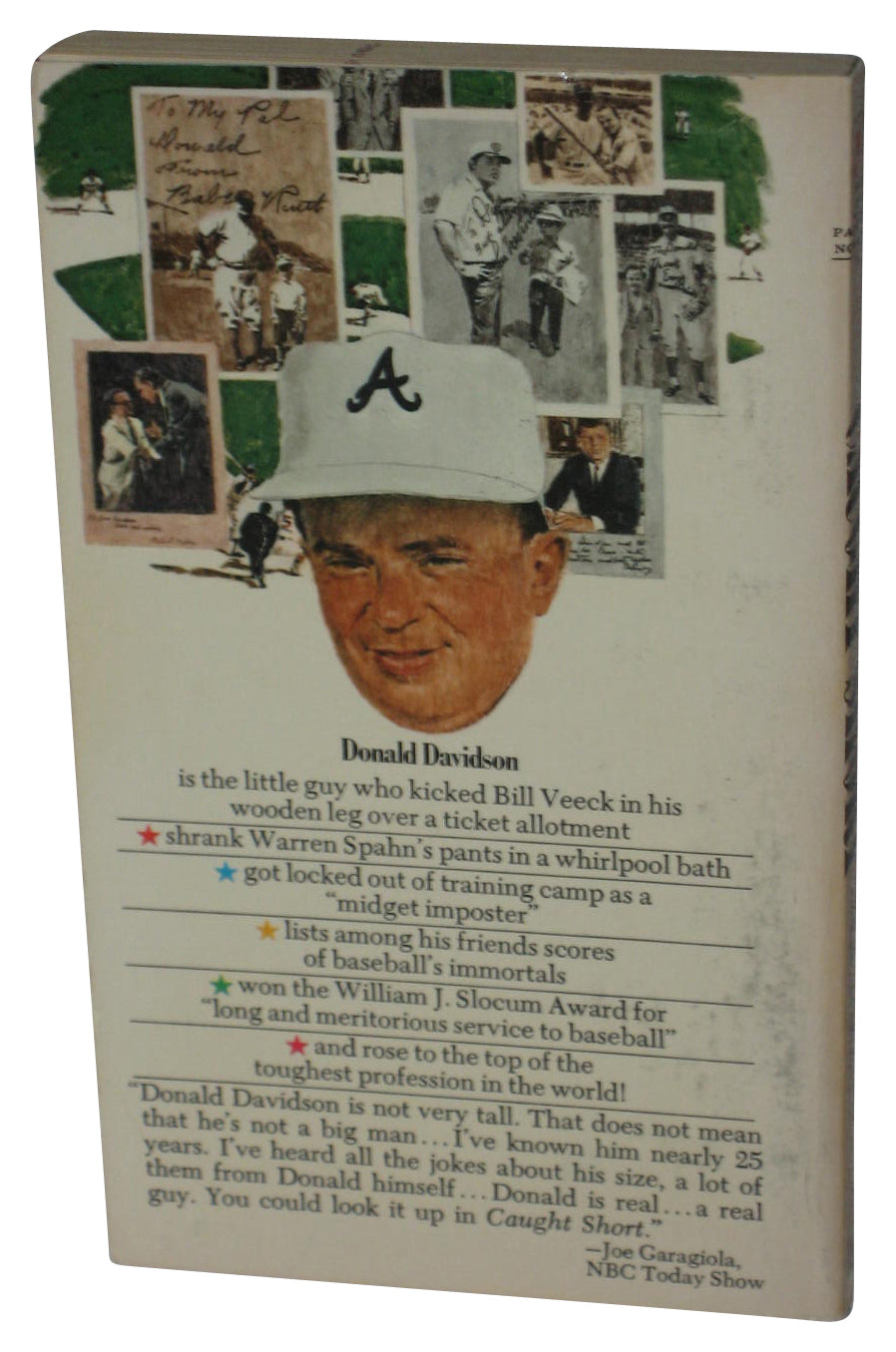 Caught Short (1973) Baseball Paperback Book - (Donald Davidson / Jesse Outlar)