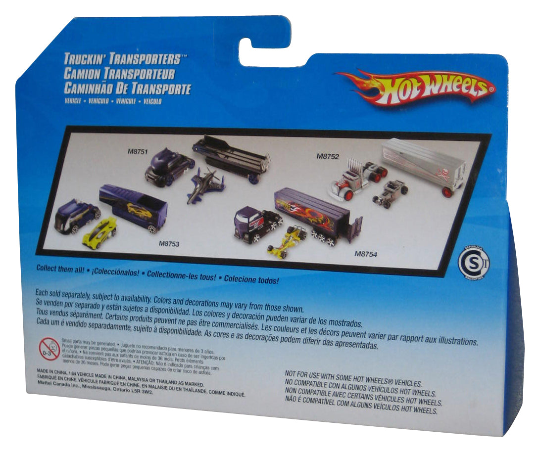 Hot Wheels Truckin' Transporters (2007) Green & Black Truck & Exclusive Motorcycle Bike Toy