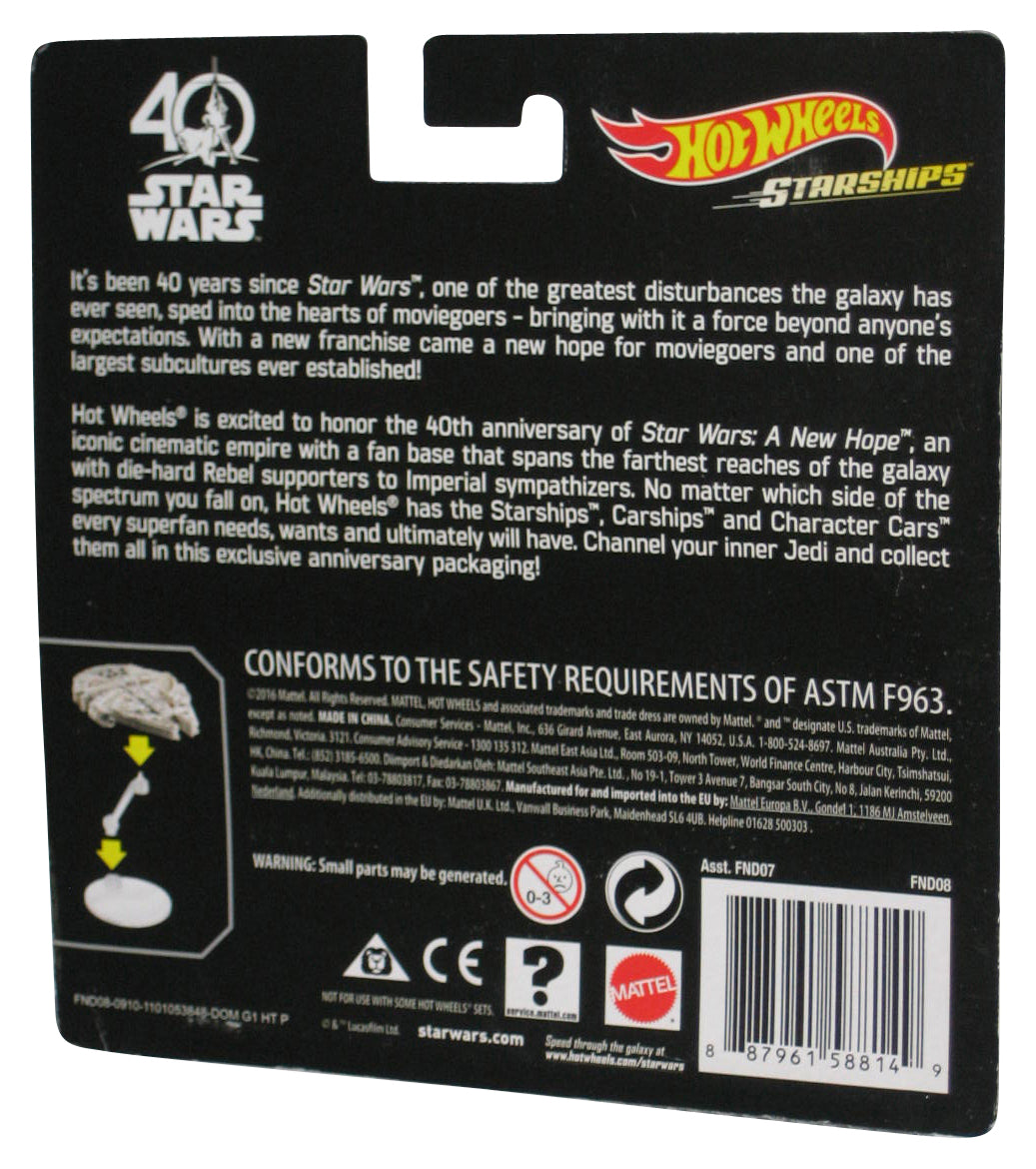 Star Wars Hot Wheels Starships 40th Anniversary (2016) Millennium Falcon Space Toy