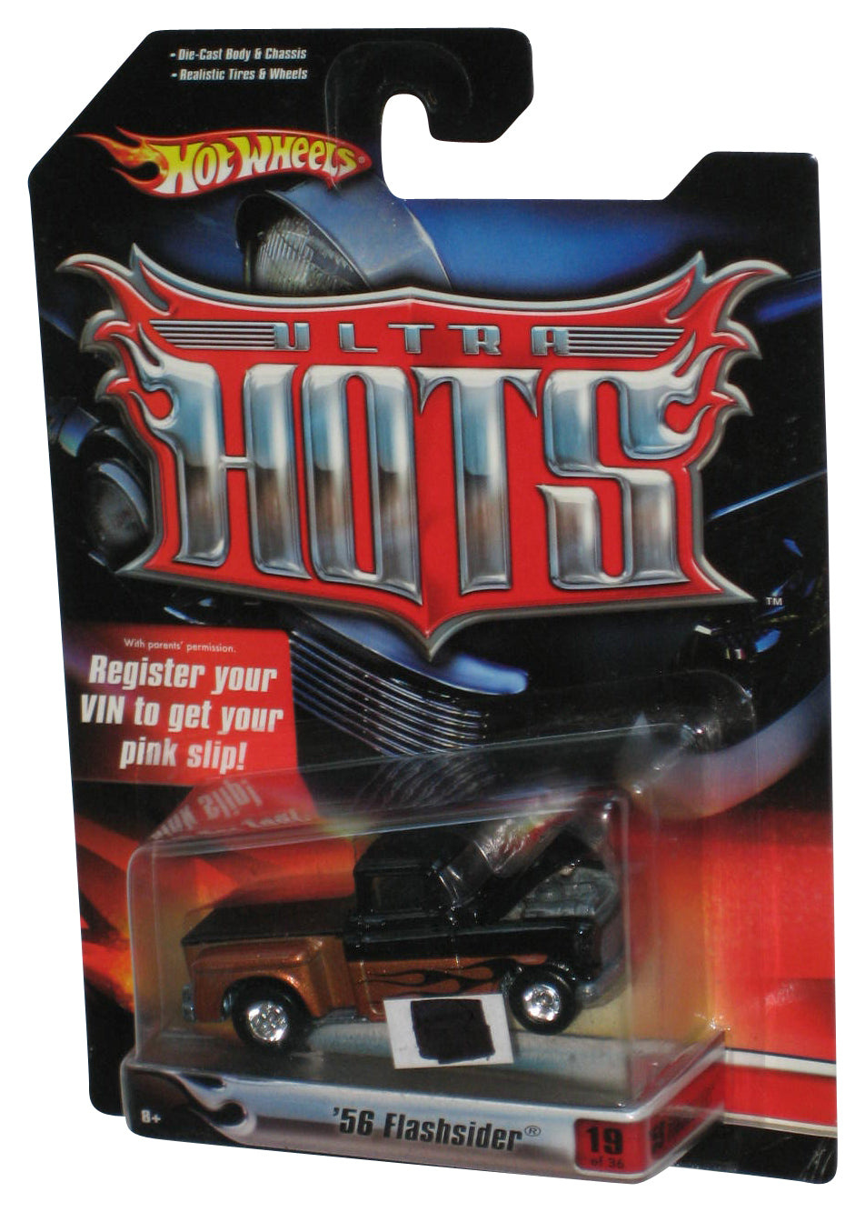 Hot Wheels Ultra Hots (2006) Black & Brown '56 Flashsider Toy Truck #19