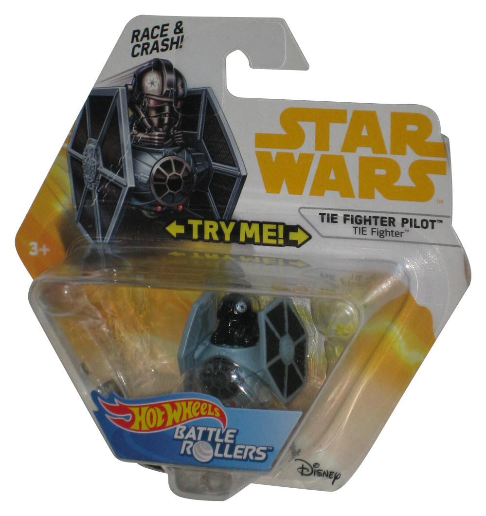 Star Wars Hot Wheels Battle Rollers (2017) TIE Fighter Pilot Race & Crash Micro 1-Inch Toy Vehicle