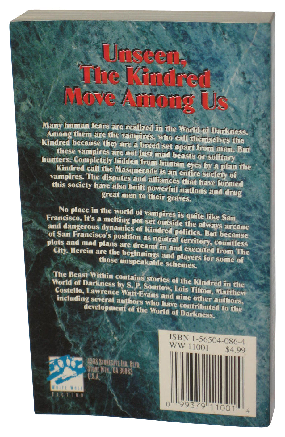 The Beast Within World of Darkness (1995) Paperback Book