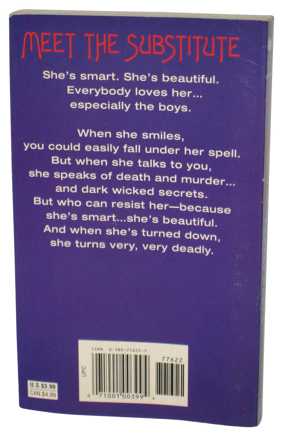 The Substitute (1995) Paperback Book - (Robert Hawks)