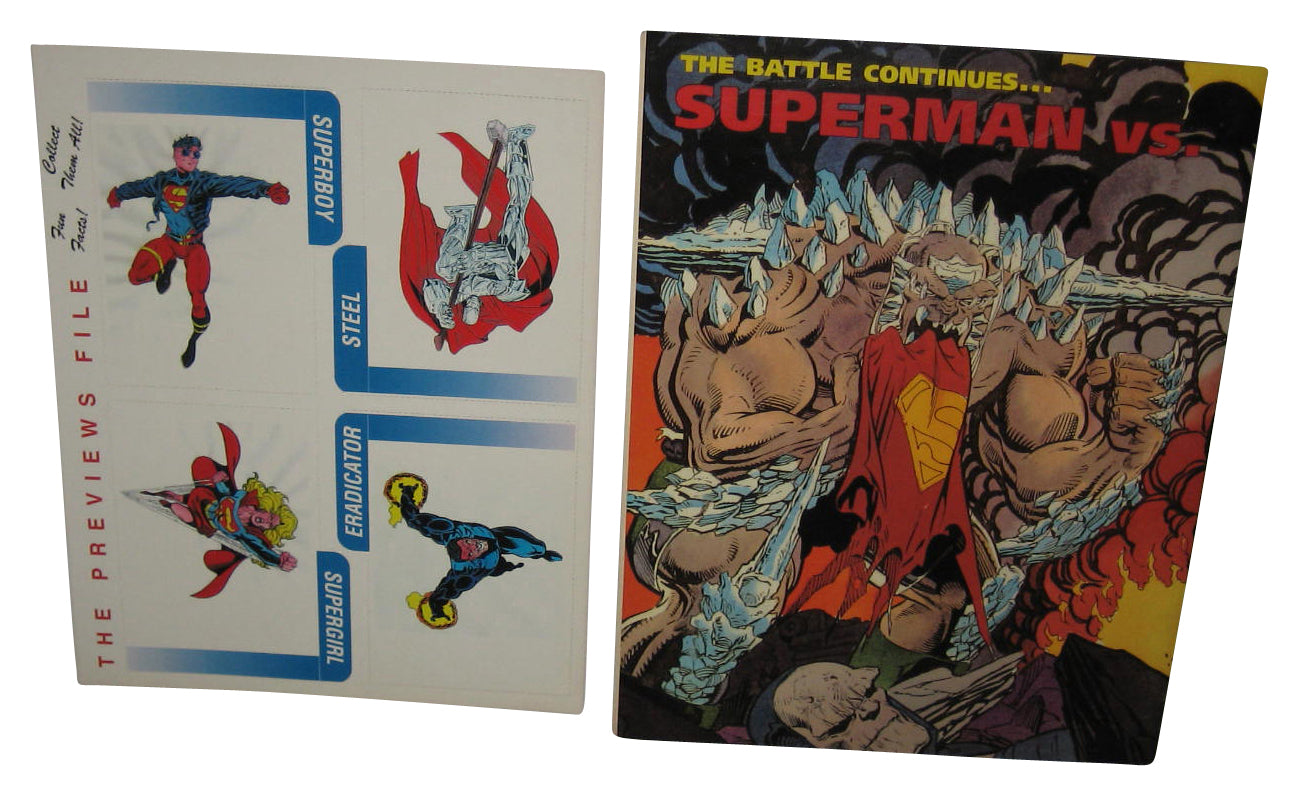 Previews (1994) Magazine Book w/ File Card Sheet - (Superman Cover)
