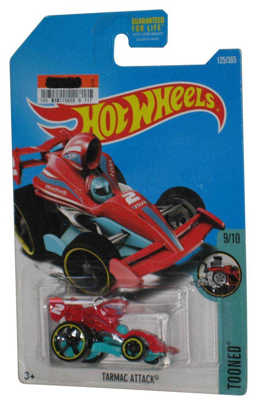 Hot Wheels Tooned 9/10 (2015) Red & Blue Tarmac Attack Car 125/365