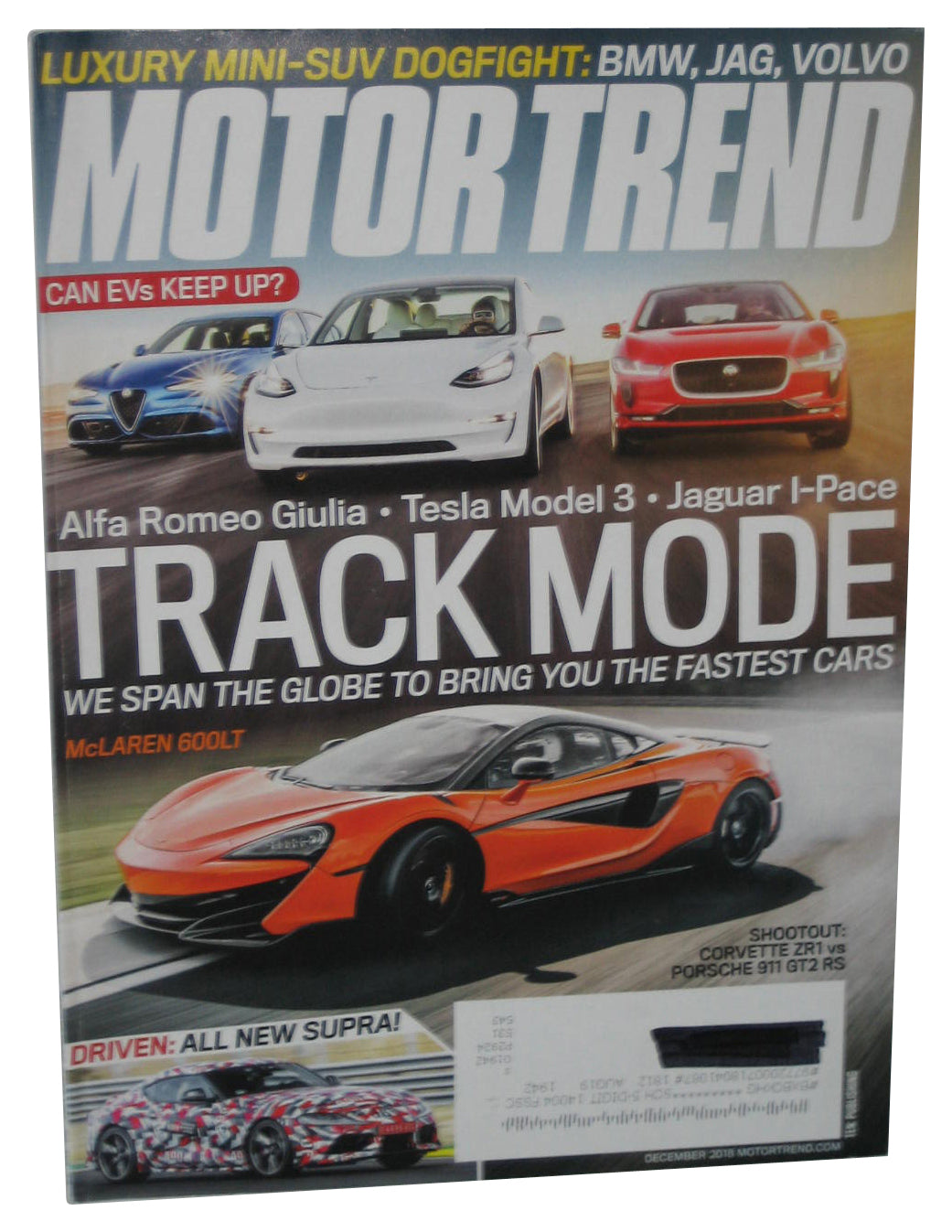 MotorTrend December 2018 Vol. 70. No. 12 Magazine Book - (Track Mode Cover)