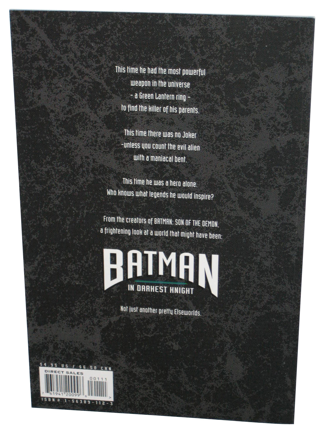 DC Comics Batman In The Darkest Knight (1994) Paperback Book
