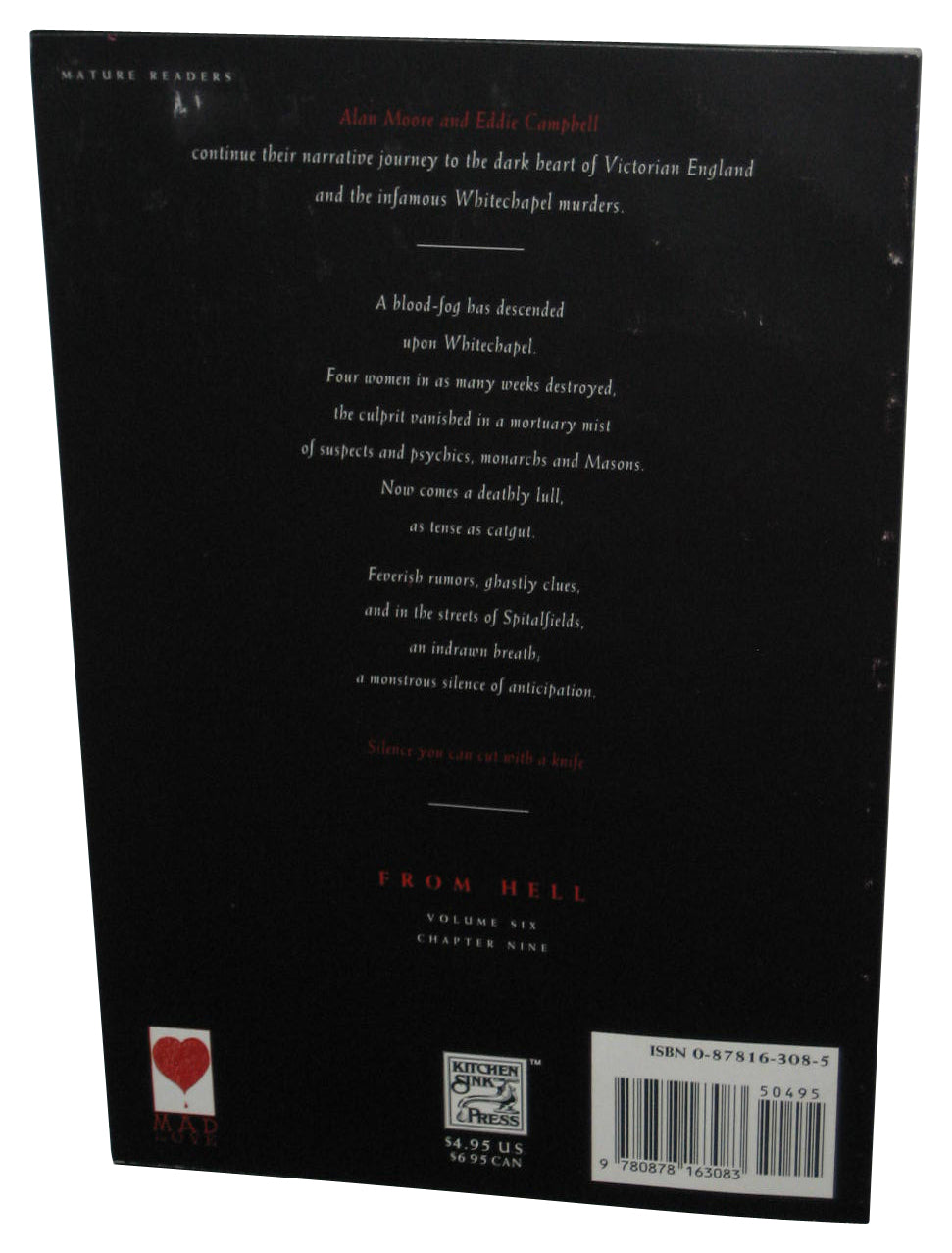 From Hell Being A Melodrama In Sixteen Parts Vol. 6 (1991) Tundra Paperback Book