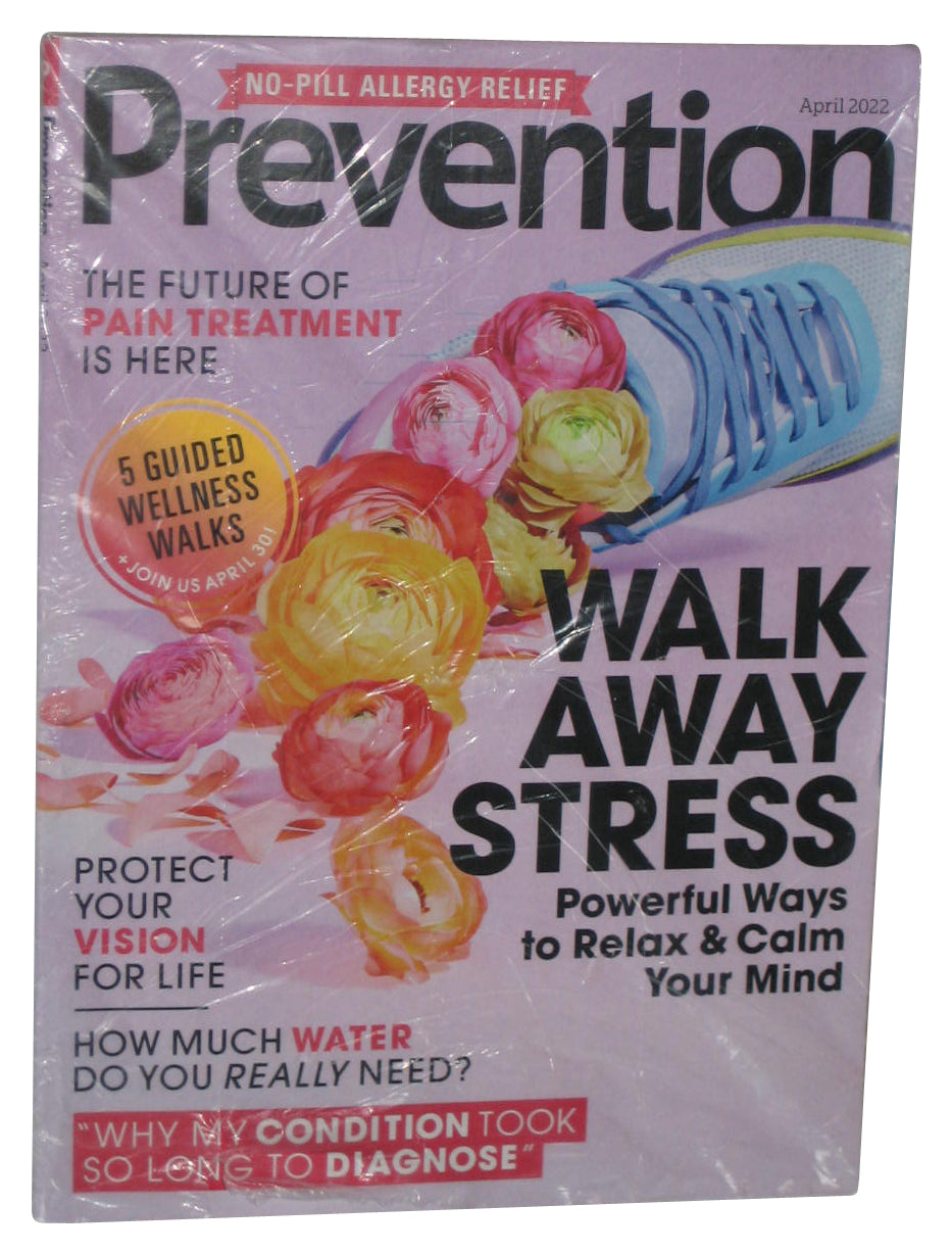 Prevention April 2022 Magazine Book - (Walk Away Stress Cover)