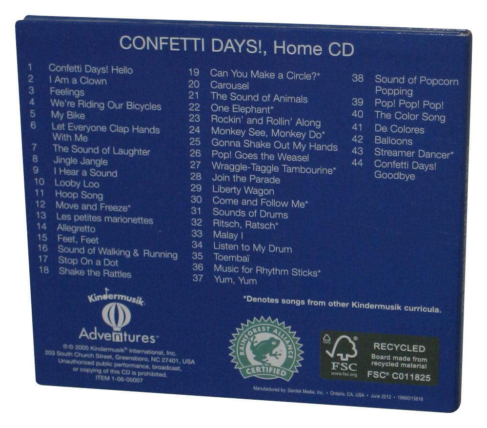 Kindermusik Adventures Confetti Days! (2000) Home Music CD