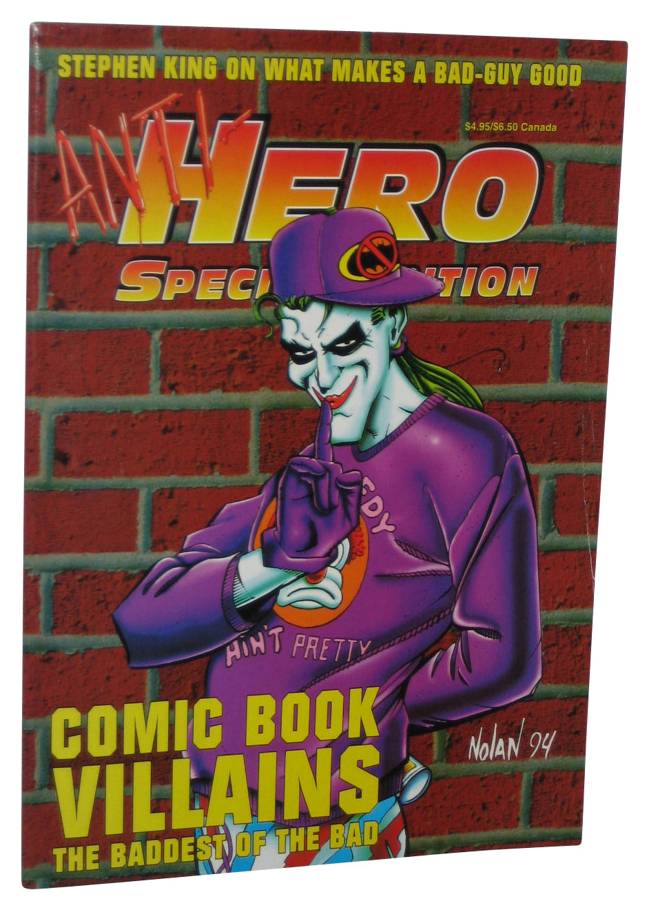 Anti Hero Special Edition Comic Villains (1994) Paperback Book
