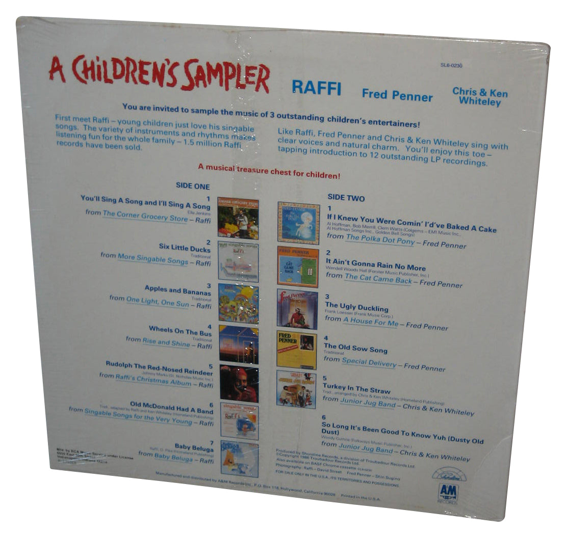 A Children's Sampler of Singable Songs Fred Penner Raffi A&M Vinyl Record