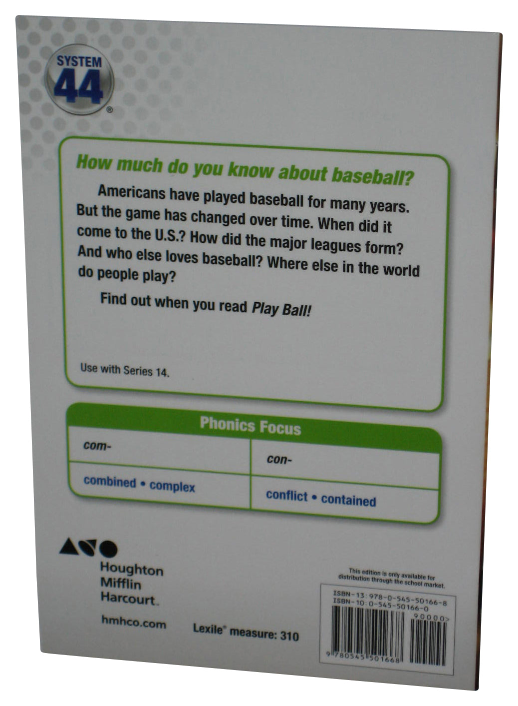 Play Ball (2014) Houghton Mifflin Paperback Book - (Carmen Mendes)