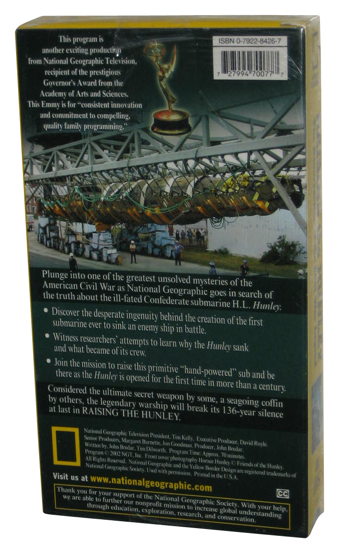 National Geographic (2002) Raising the Hunley VHS Tape - (Resurrection of The Civil War Submarine)