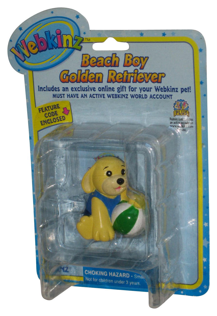 Webkinz Beach Boy Golden Retriever Dog Ganz 2-Inch Mini Figure