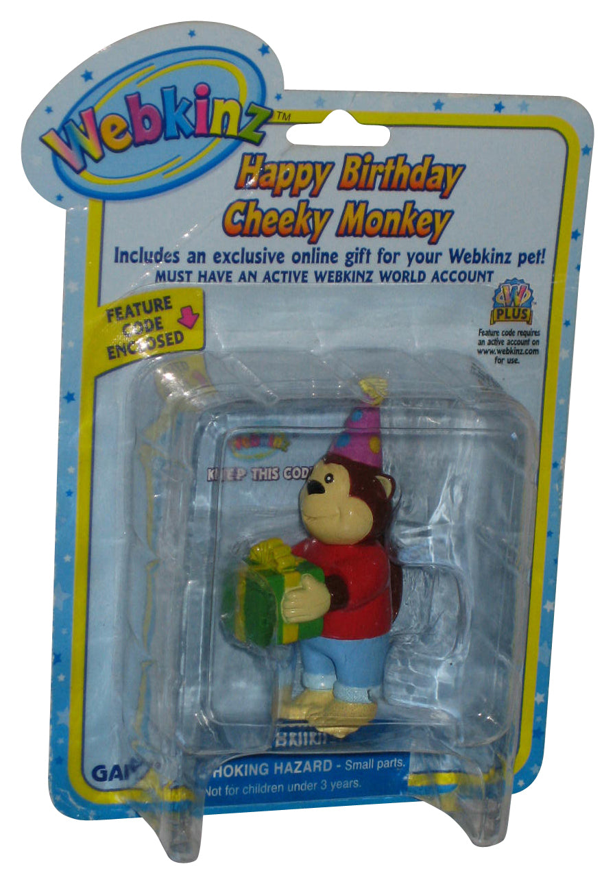 Webkinz Happy Birthday Cheeky Monkey Ganz 2.5-Inch Mini Figure - (Cracked Plastic)