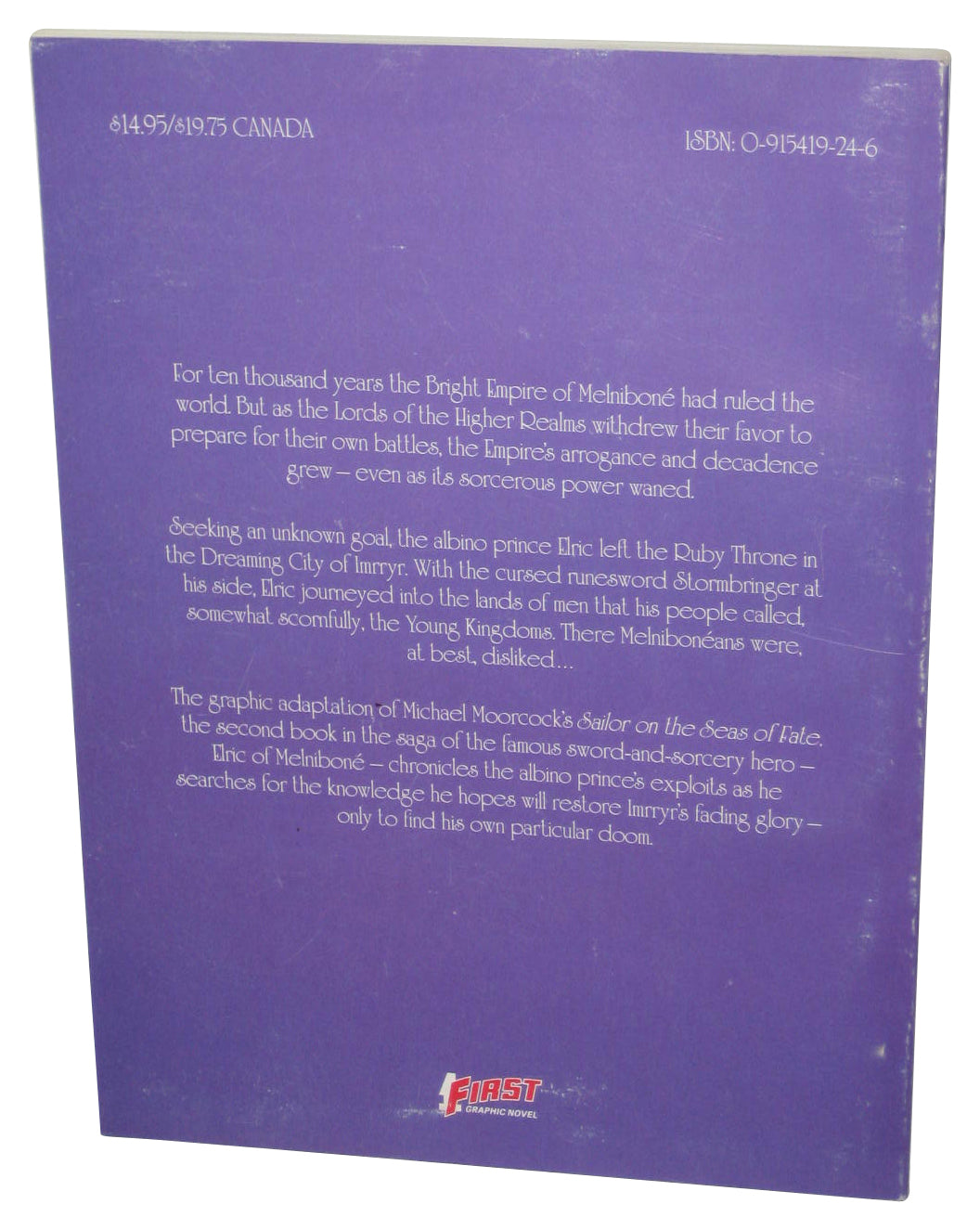 Elric Sailor on The Seas of Fate (1987) First Graphic Novel Paperback Book