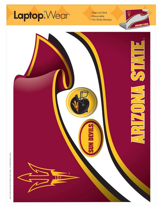 University of Arizona State Sun Devils Roommates Peel and Stick Laptop Wear Sticker RMK1947SS