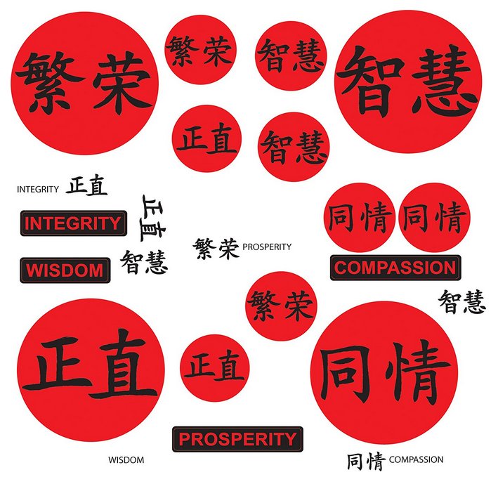 Chinese Virtues Peel & Stick Wall Decals (RoomMates) RMK1310SCS