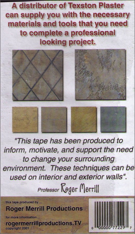 Roger Merrill Ventian Plaster Tools & Instruction VHS Tape